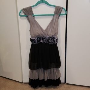Women's small grey and black dress